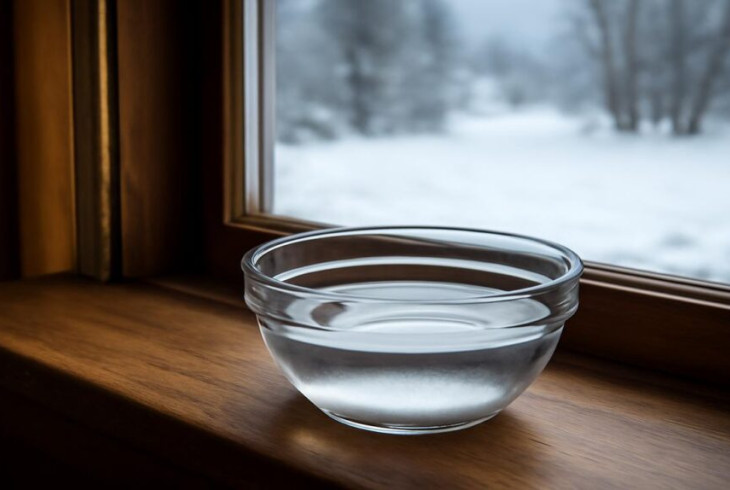 Нарны гэрэл тусдаг цонхны тавцан дээрээ жижиг аяганд ус хийж тавиарай.